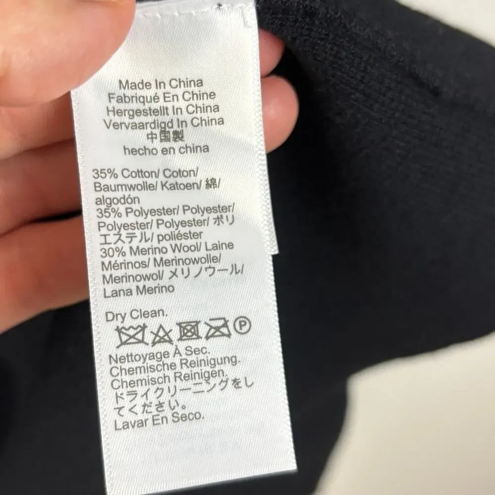 J. Crew Ella open-front long sweater-blazer NEW XS oversized Black AD753